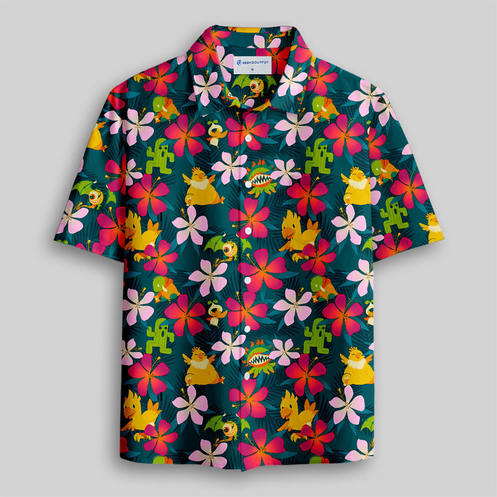 Summoned Beast Hawaii Button Up Pocket Shirt