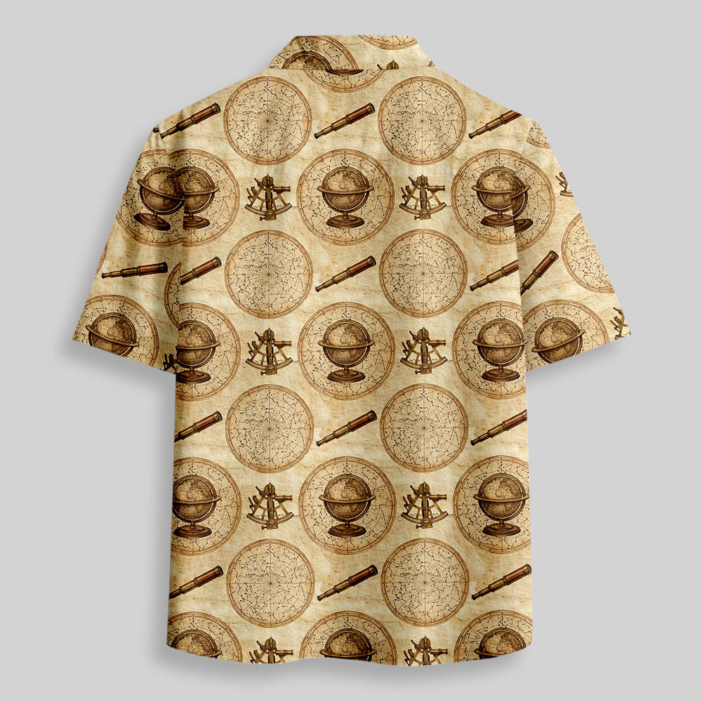 Vintage Telescope Button Up Pocket Shirt