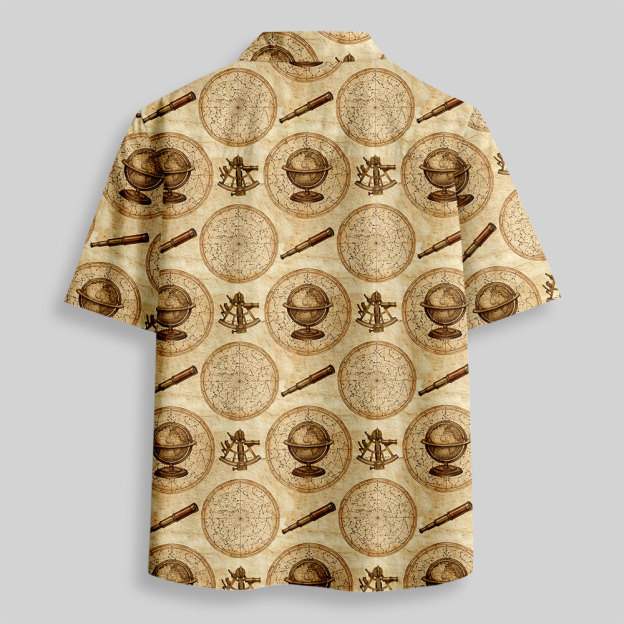 Vintage Telescope Button Up Pocket Shirt