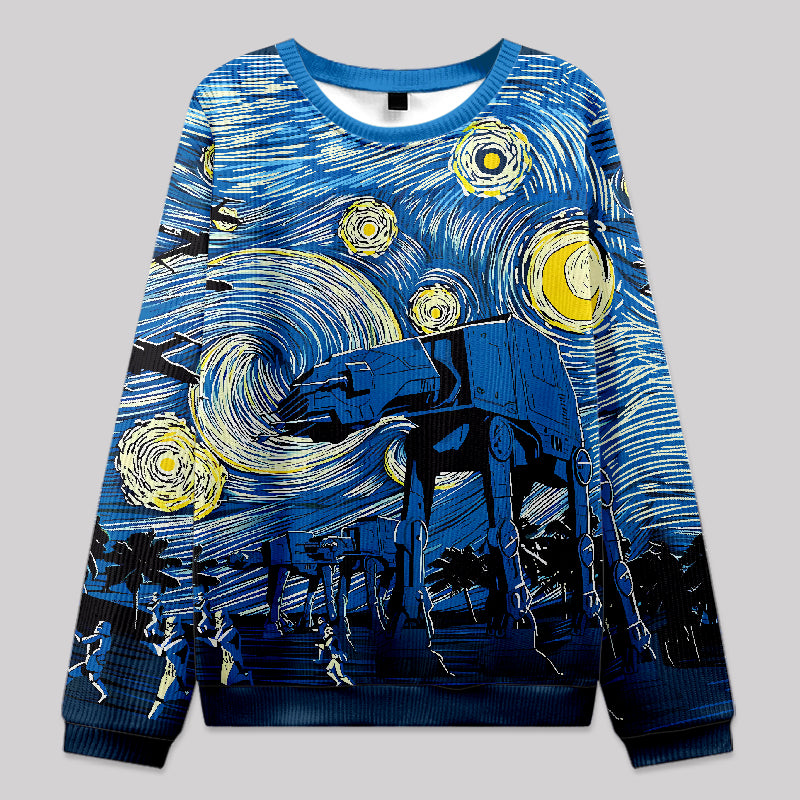 Starry Sky Fuzzy Fleece Sweatshirt