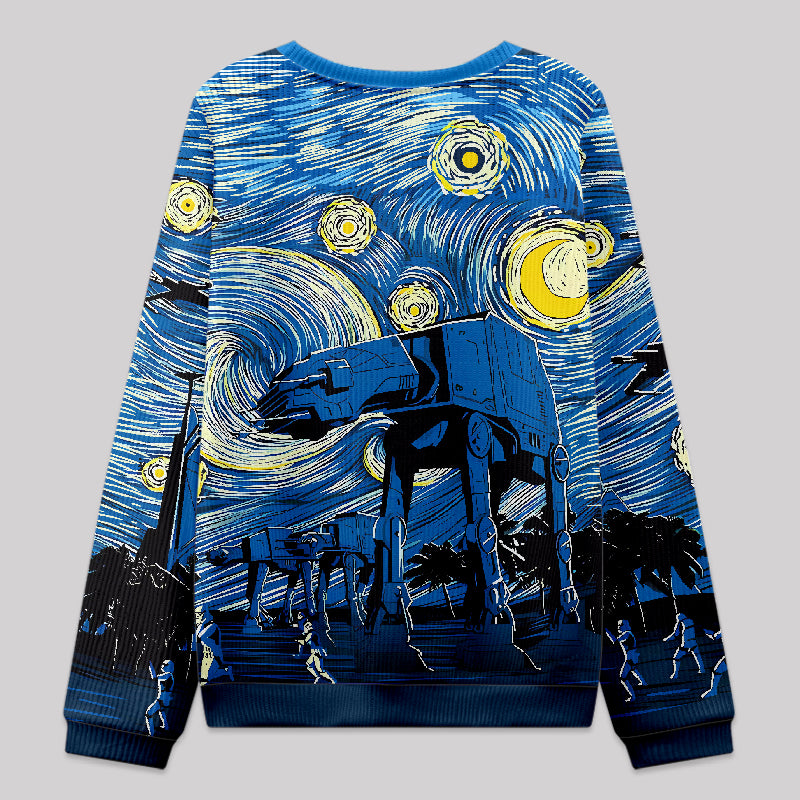 Starry Sky Fuzzy Fleece Sweatshirt