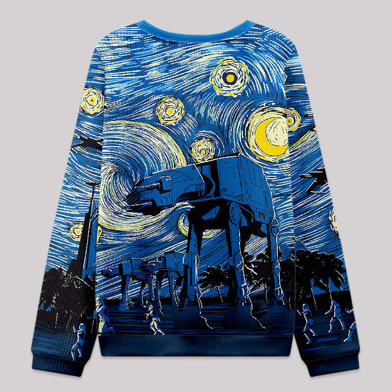 Starry Sky Fuzzy Fleece Sweatshirt