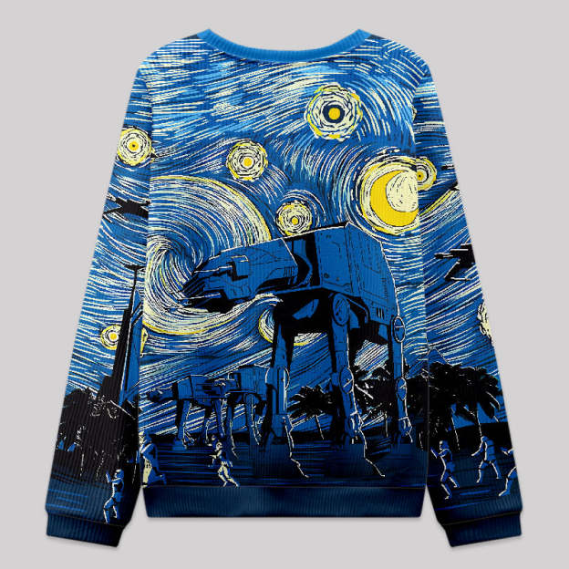 Starry Sky Fuzzy Fleece Sweatshirt