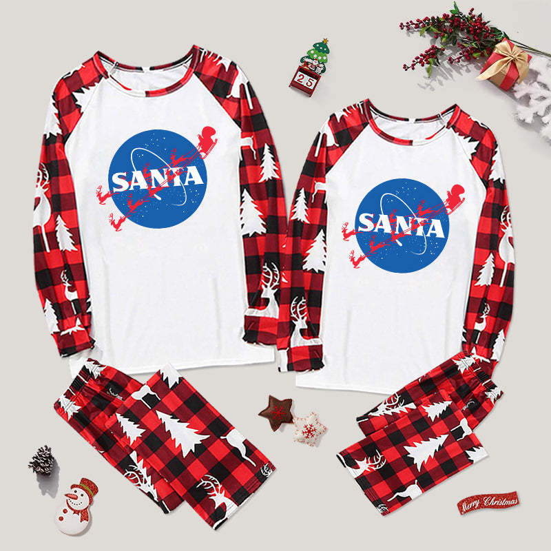 Christmas NASA Santa Couple Pajama Set