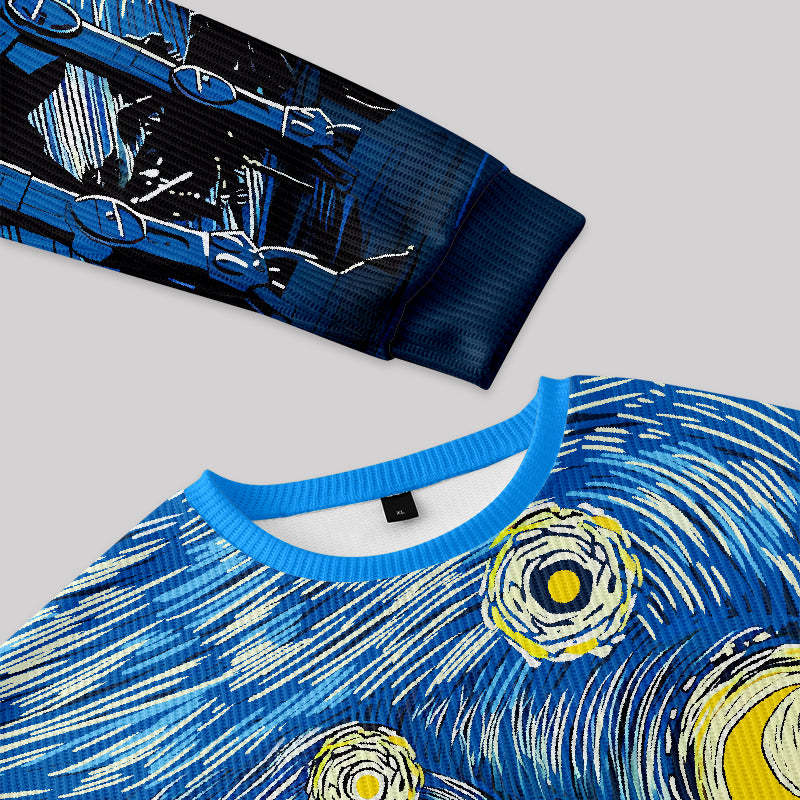 Starry Sky Fuzzy Fleece Sweatshirt