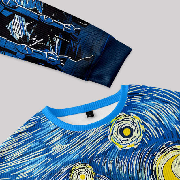 Starry Sky Fuzzy Fleece Sweatshirt