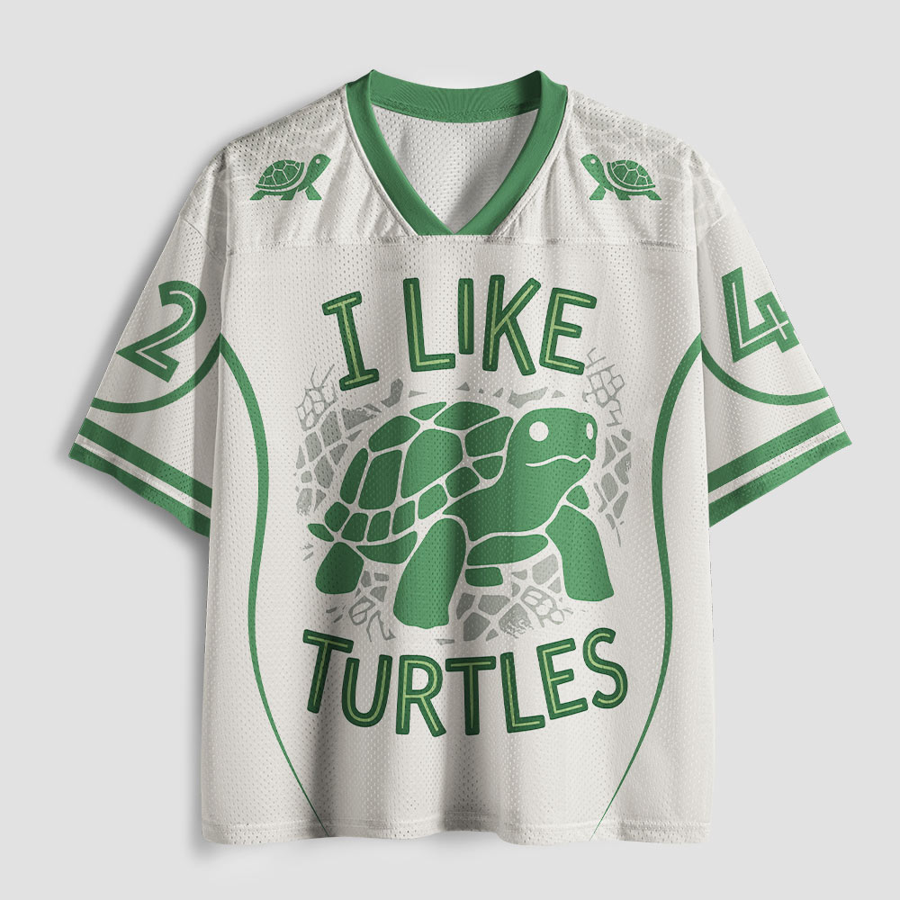 I Like Turtles Geek Mesh Jersey