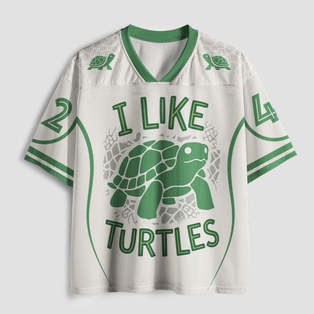 I Like Turtles Geek Mesh Jersey