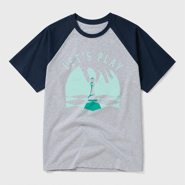 Let's Play Chess Geek Retro Raglan T-Shirt