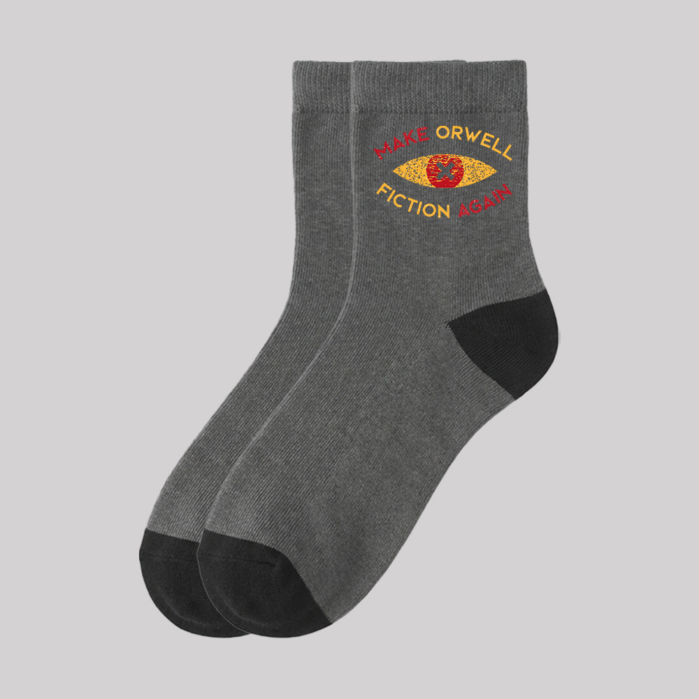 Make Orwell fiction again Geek Cotton Daily Socks
