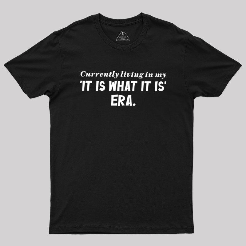 Currently Living in My 'It Is What It Is' Era Geek T-Shirt