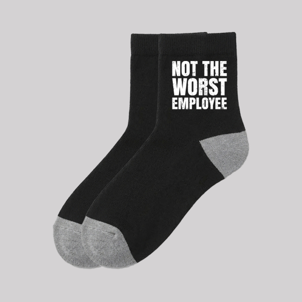 Not The Worst Employee Geek Cotton Daily Socks