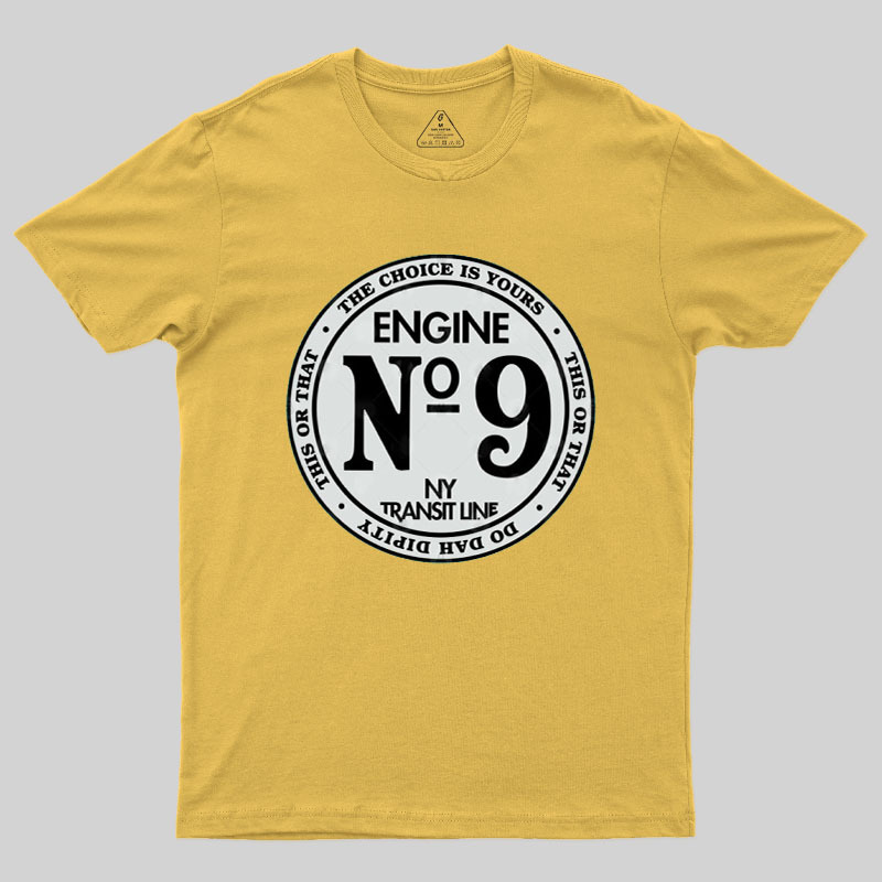 Engine #9 On The New York Transit Line Geek T-Shirt