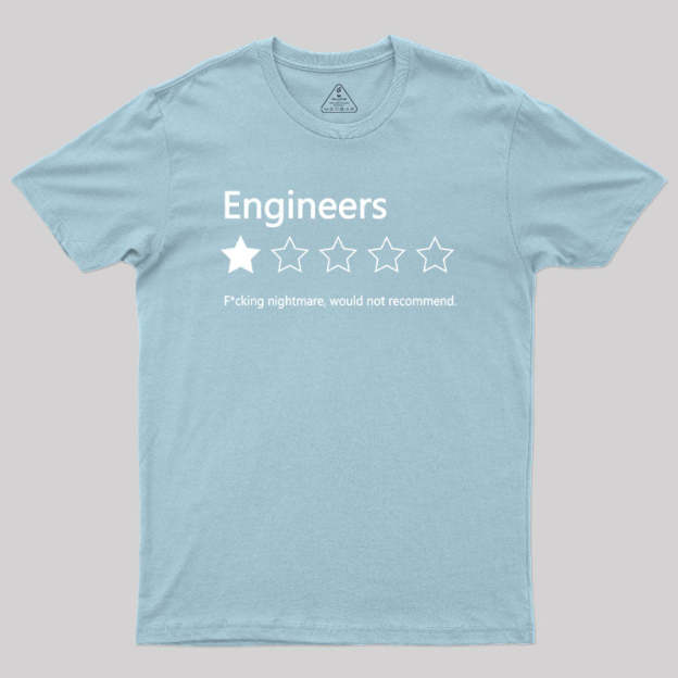 Engineers Would not Recommend Geek T-Shirt