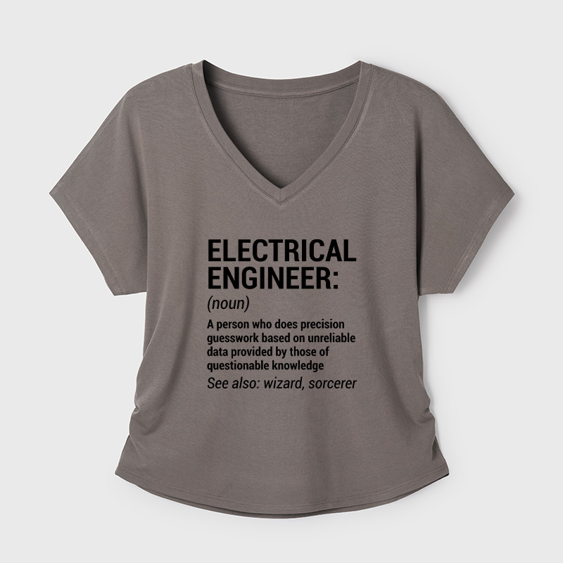 Funny Electrical Engineer Geek Dolman Sleeve V-Neck Shirt