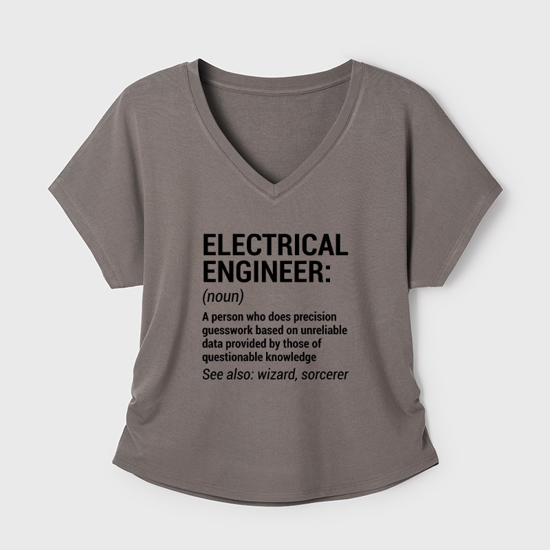 Funny Electrical Engineer Geek Dolman Sleeve V-Neck Shirt