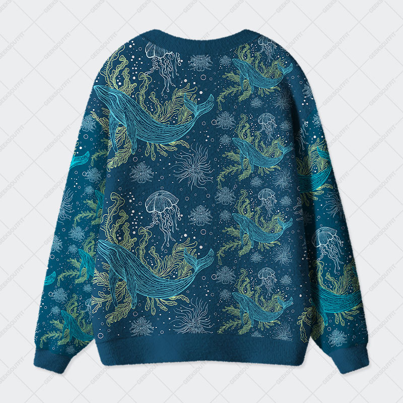 Fantastic Marine Life Geek Ugly Cardigan Sweaters 