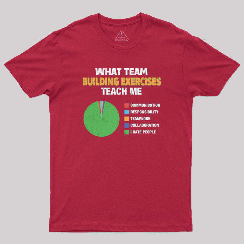 What Team Building Exercises Teach Me Geek T-Shirt