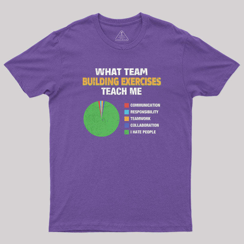 What Team Building Exercises Teach Me Geek T-Shirt
