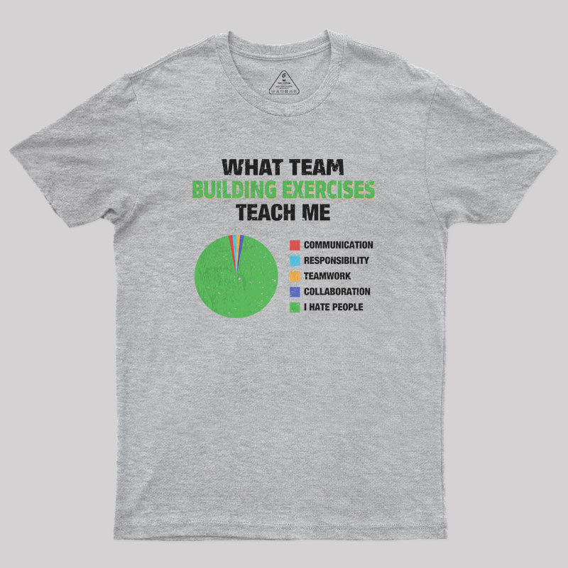 What Team Building Exercises Teach Me Geek T-Shirt