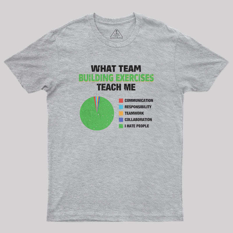 What Team Building Exercises Teach Me Geek T-Shirt