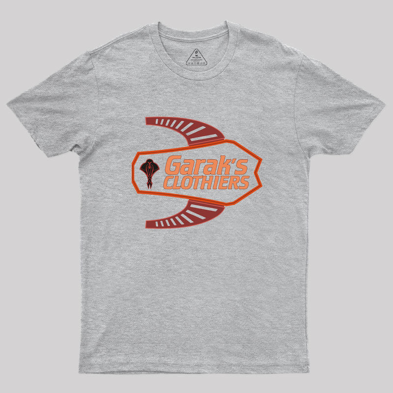 Deep Space Nine Garak's Clothiers Logo Geek T-Shirt