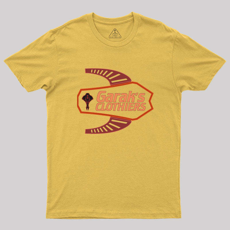 Deep Space Nine Garak's Clothiers Logo Geek T-Shirt