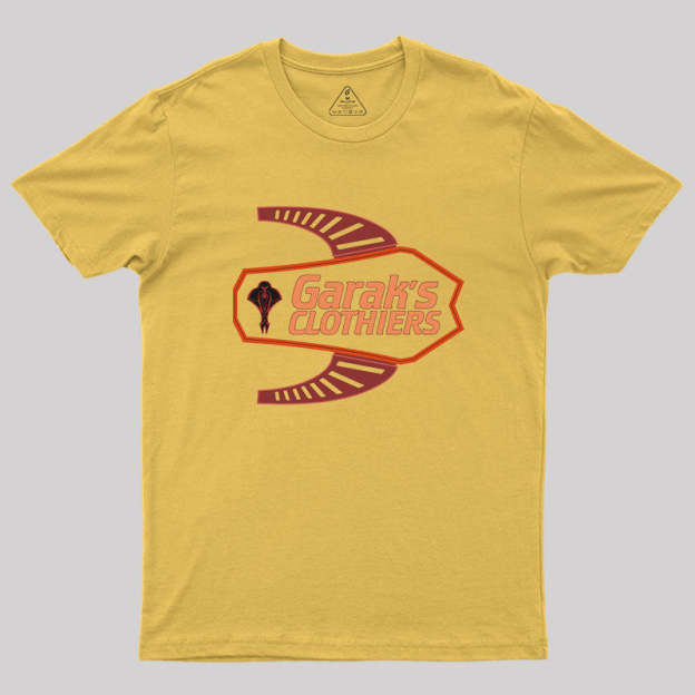Deep Space Nine Garak's Clothiers Logo Geek T-Shirt