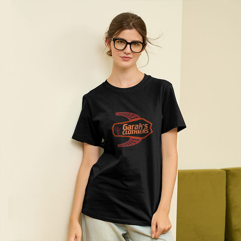 Deep Space Nine Garak's Clothiers Logo Geek T-Shirt