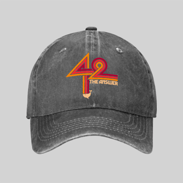42 The Ultimate Answer Geek Washed Vintage Baseball Cap
