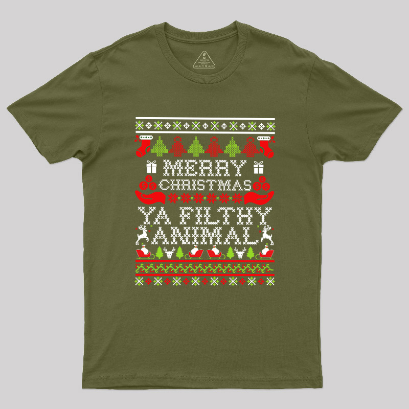 Merry Christmas Ya Filthy Animal Geek T-Shirt