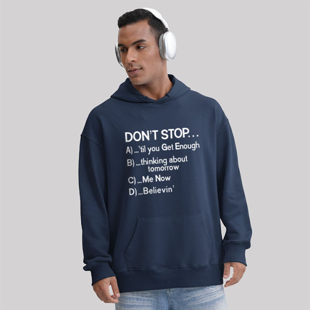 Don't Stop 80s Songs Multiple Choice Geek Hoodie