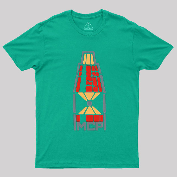 Block Space Rocket Coding Geek T-Shirt