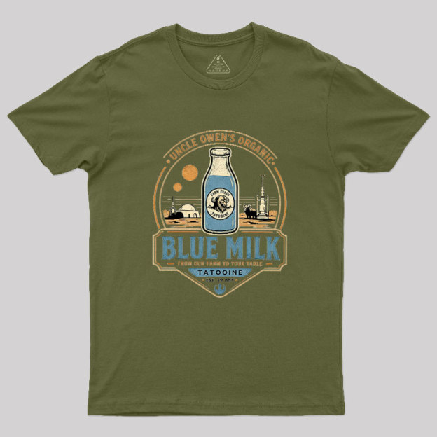 Organic Blue Milk Geek T-Shirt