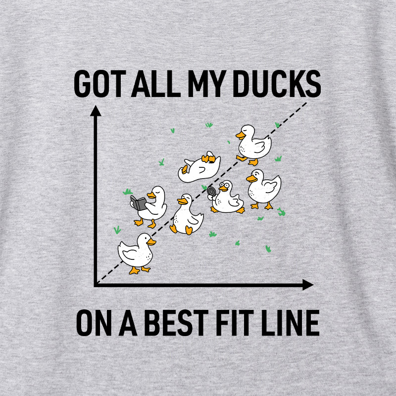 Ducks in a Row Geek Dolman Sleeve V-Neck Shirt