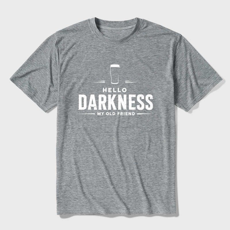 Hello Darkness My Old Friend Nerdy Graphic Ultra Soft Heather Tee