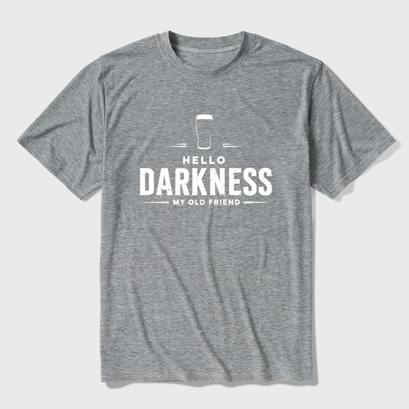 Hello Darkness My Old Friend Nerdy Graphic Ultra Soft Heather Tee
