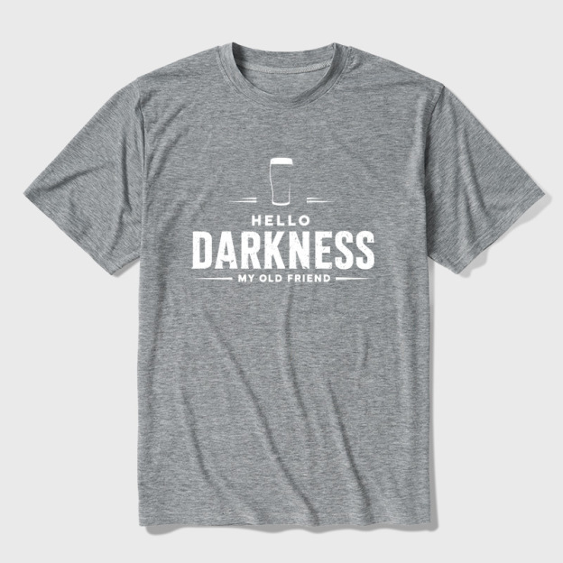 Hello Darkness My Old Friend Nerdy Graphic Ultra Soft Heather Tee