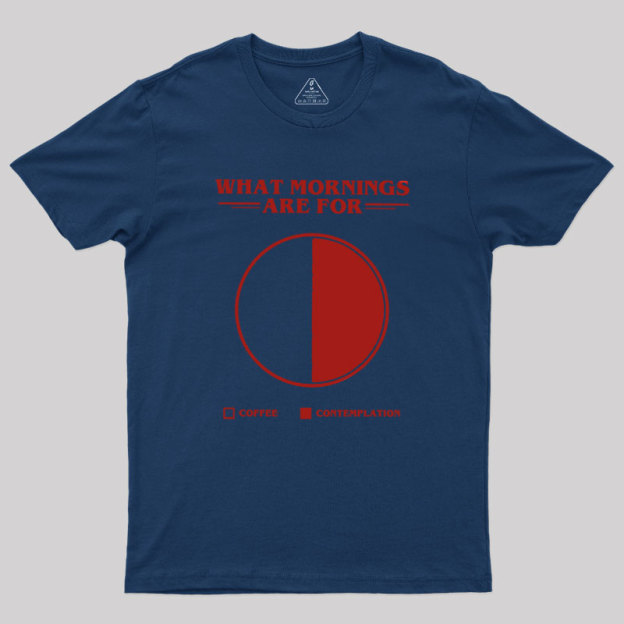 Coffee Contemplation Pie Chart Geek T-Shirt