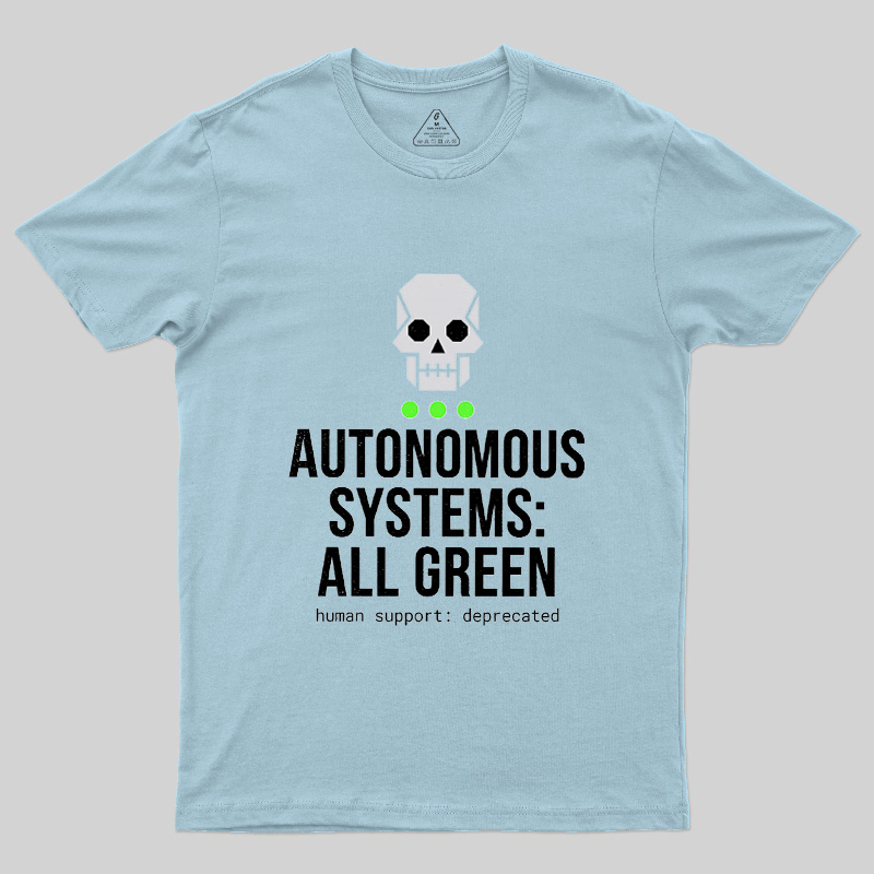 Autonomous Systems All Green Geek T-Shirt