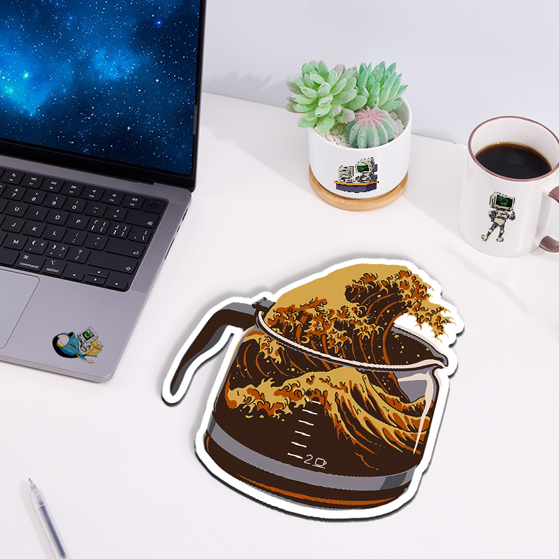 Coffee Wave Novelty Mouse Pad