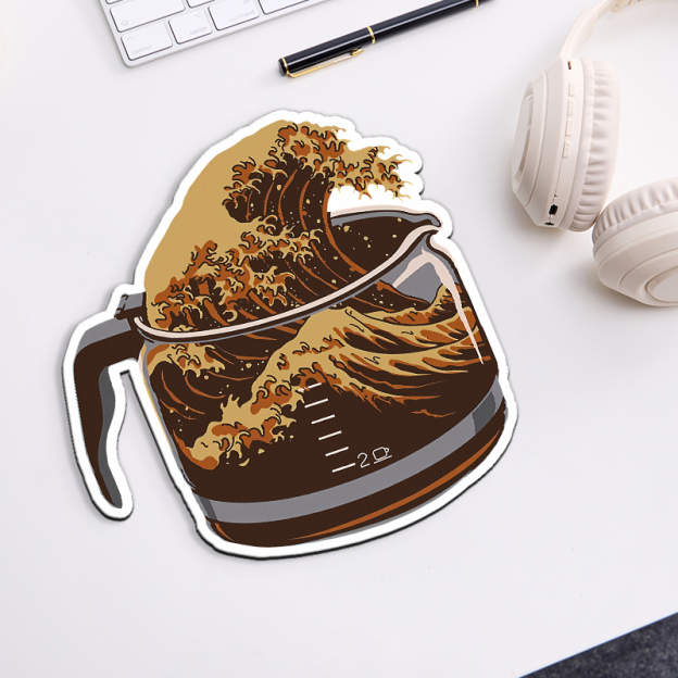Coffee Wave Novelty Mouse Pad
