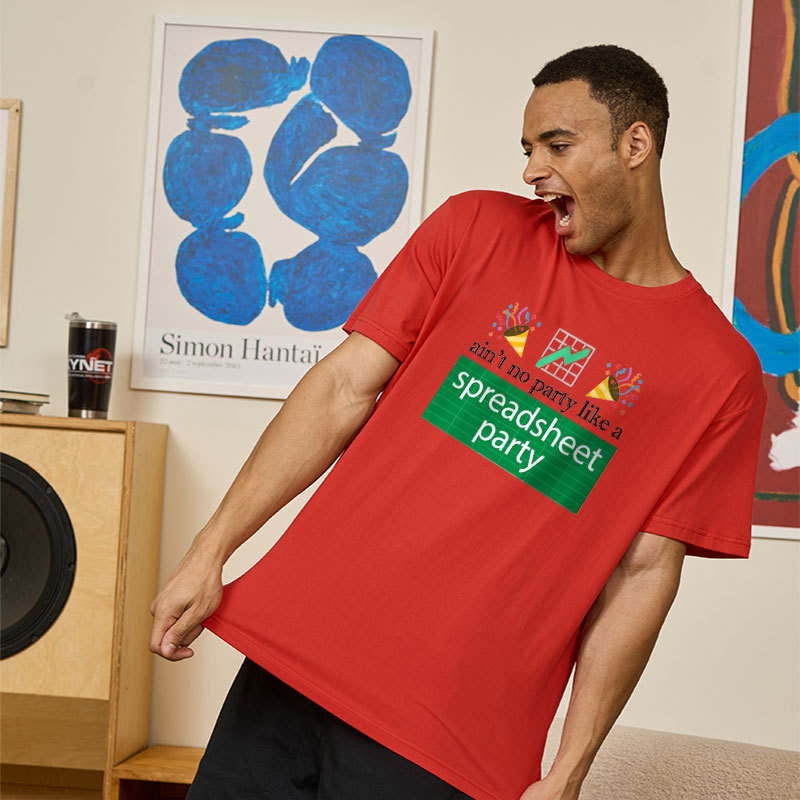 Funny Excel Spreadsheet Party Geek T-Shirt