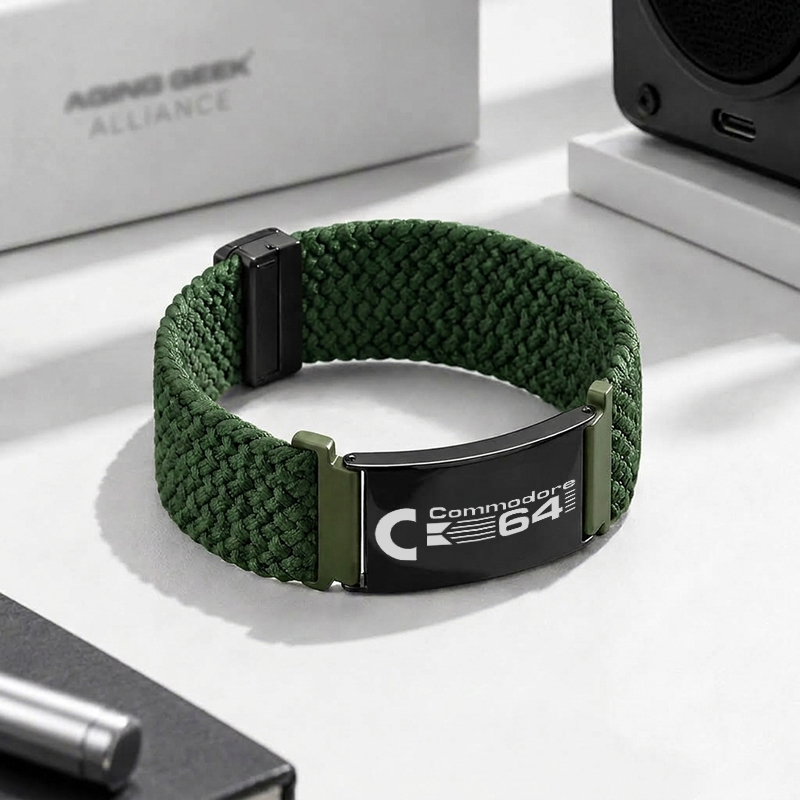 Commodore 64 Geek Braided Steel Bracelet