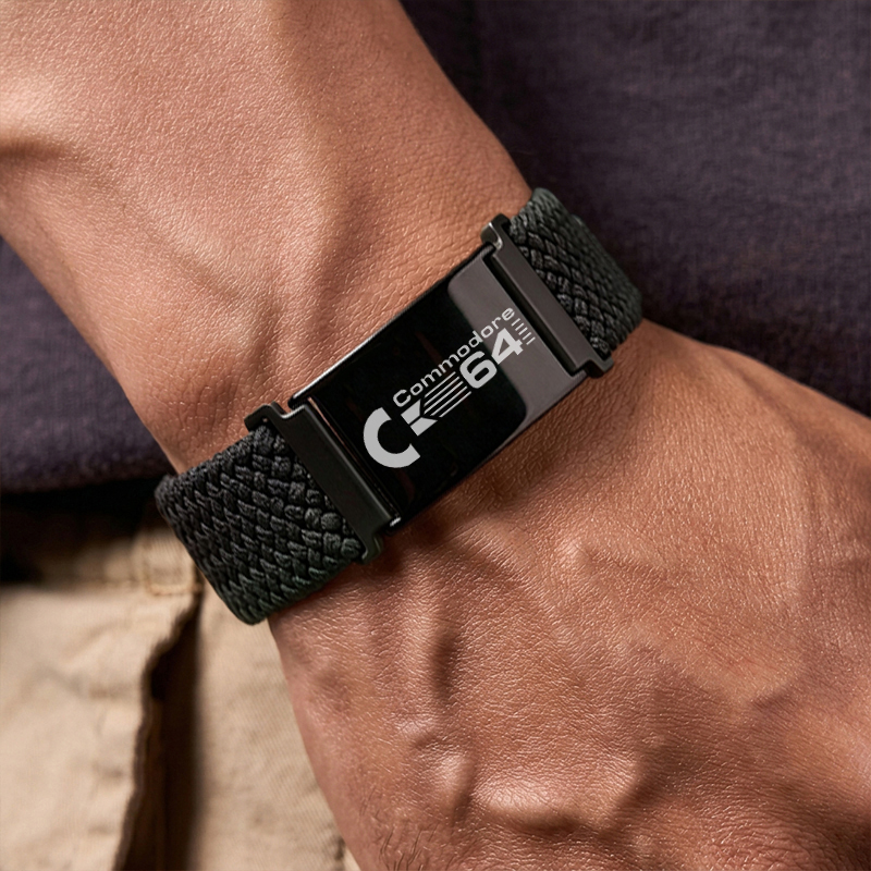 Commodore 64 Geek Braided Steel Bracelet