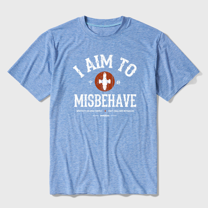 I Aim to Misbehave Firefly Ultra Soft Heather Tee