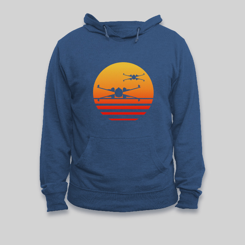 Sunset Wing Starfighter Geek Hoodie