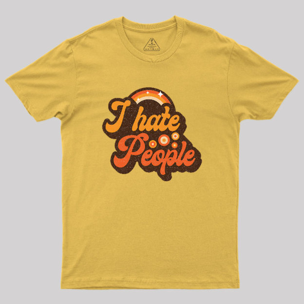 Vintage Hate People Geek T-Shirt