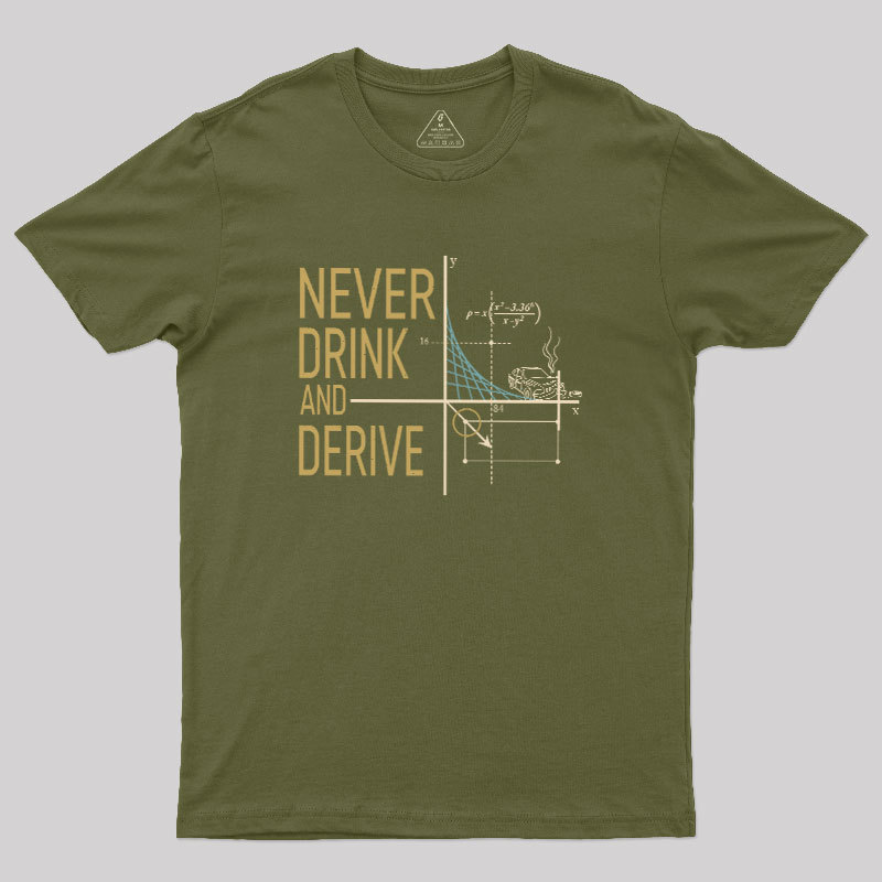 Never Drink and Derive Geek T-Shirt