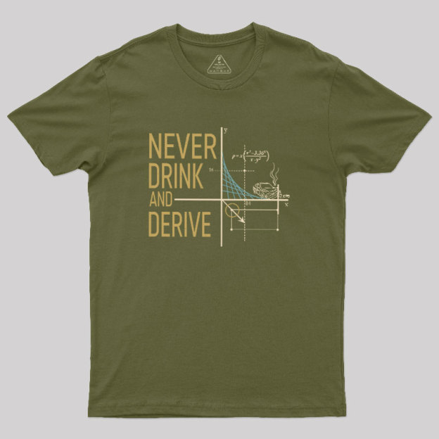 Never Drink and Derive Geek T-Shirt